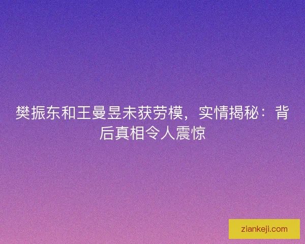 樊振东和王曼昱未获劳模，实情揭秘：背后真相令人震惊