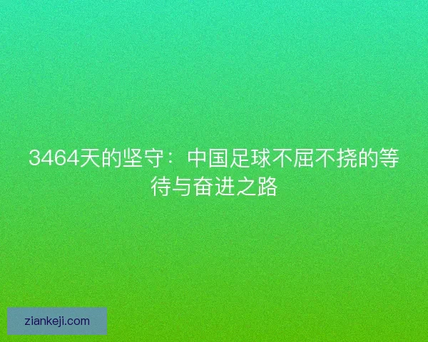 3464天的坚守：中国足球不屈不挠的等待与奋进之路